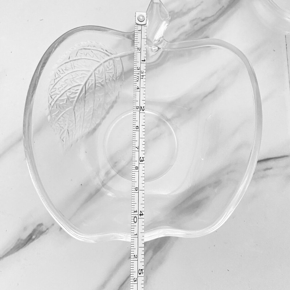 Vintage Clear Glass Apple Shaped Icecream Bowls by KIG Indonesia Set of 4